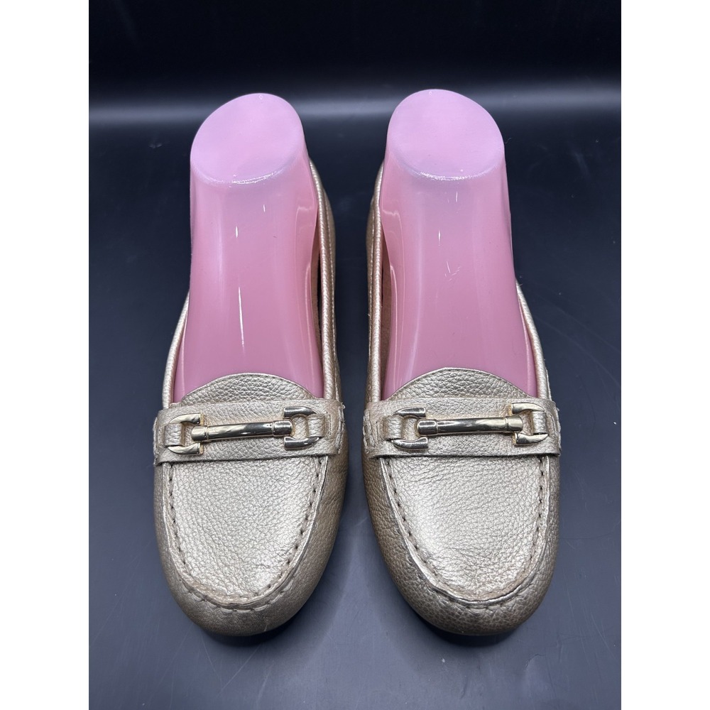 Vionic leather gold flats pebbled women's US 7
